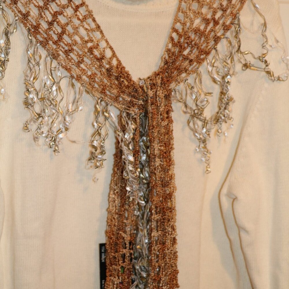Ribbon scarf Handmade NWT